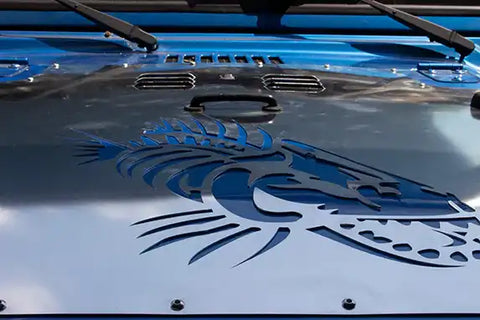 Fishbone Offroad FB31131 - Jeep TJ Hood Louver 97-02 Wrangler Black