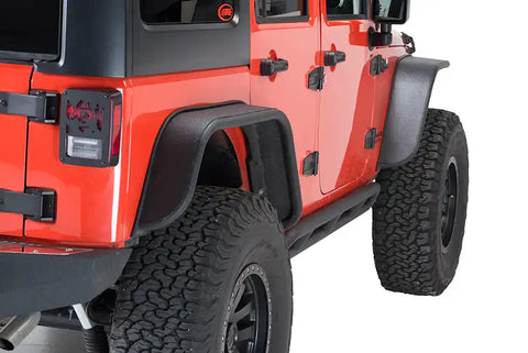 Fishbone Offroad FB33006 - Jeep JK Tube Fenders 07-18 Wrangler Front/Rear Set Of 4 Aluminum Black Textured Powdercoat