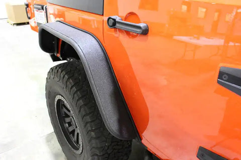 Fishbone Offroad FB33006 - Jeep JK Tube Fenders 07-18 Wrangler Front/Rear Set Of 4 Aluminum Black Textured Powdercoat