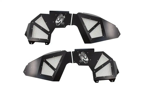 Fishbone Offroad FB33130F - Jeep JL Inner Fenders For 18-Current Wrangler JL, 2020-Current JT Gladiator Front Pair Aluminum Black Powdercoat