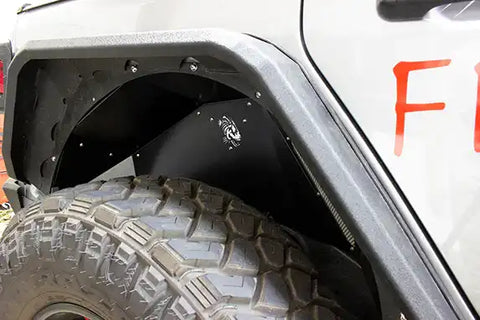 Fishbone Offroad FB33130R - Jeep JL Inner Fenders For 18-Current Wrangler Rear Pair Aluminum Black Powdercoat