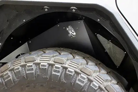 Fishbone Offroad FB33130 - Jeep JL Inner Fenders For 18-Current Wrangler Front/Rear Set of 4 Aluminum Black Powdercoat