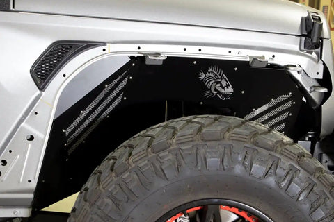 Fishbone Offroad FB33193F - Wrangler/Gladiator Front Inner Fenders For 18-Up Black Powdercoat