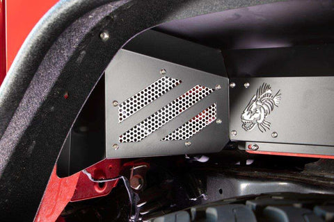 Fishbone Offroad FB33211R - Gladiator Rear JT Black Aluminum Inner Fenders For 2020 Pres