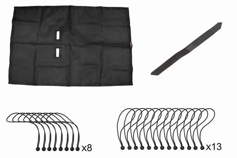 Fishbone Offroad FB51334 - 2018-Present Jeep Wrangler JLU Full Sun Shade