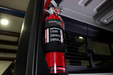 Fishbone Offroad FB55154 - Fire Extinguisher Holder for Padded Roll Bar Black