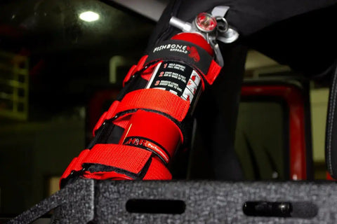 Fishbone Offroad FB55155 - Fire Extinguisher Holder for Padded Roll Bar Red