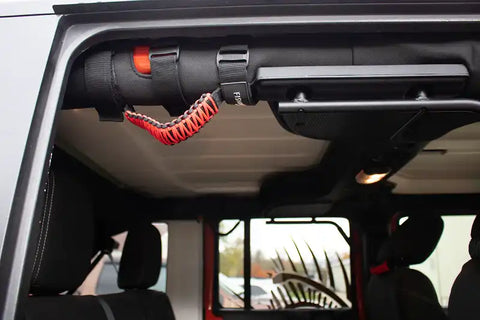 Fishbone Offroad FB55280 - Paracord Grab Handles w/Three Straps Red