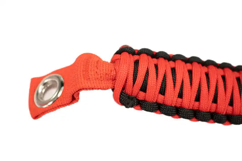 Fishbone Offroad FB55284 - Paracord Grab Handles for A Pillar Sound Bar 07-18 Wrangler JK Red