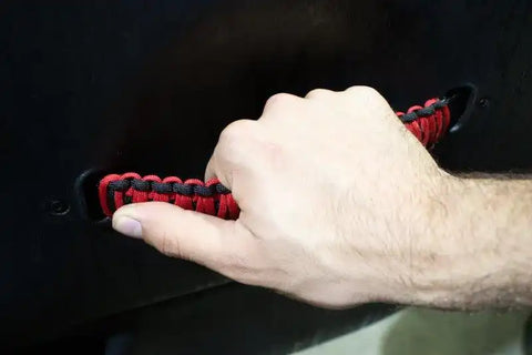 Fishbone Offroad FB55286 - Wrangler Paracord Door Handles Black/Red for 97-06 Jeep