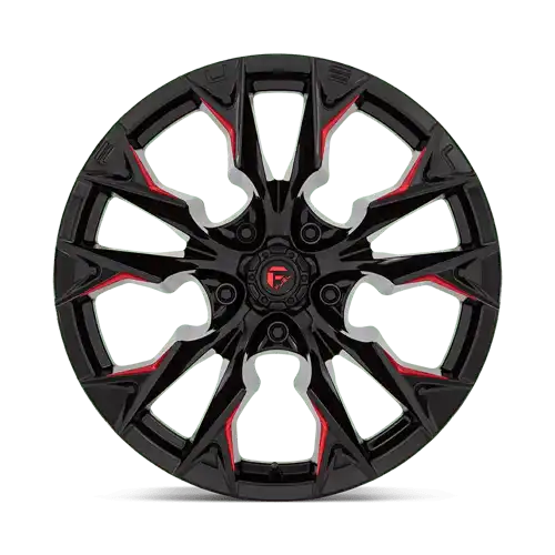 D823 20X10 5X5.0 G-BLK MILL C-RED -18MM