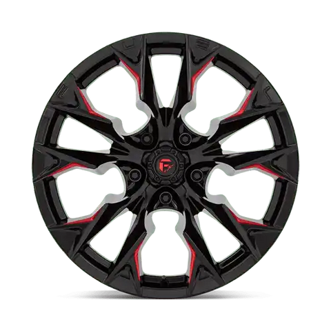 D823 20X10 5X5.0 G-BLK MILL C-RED -18MM