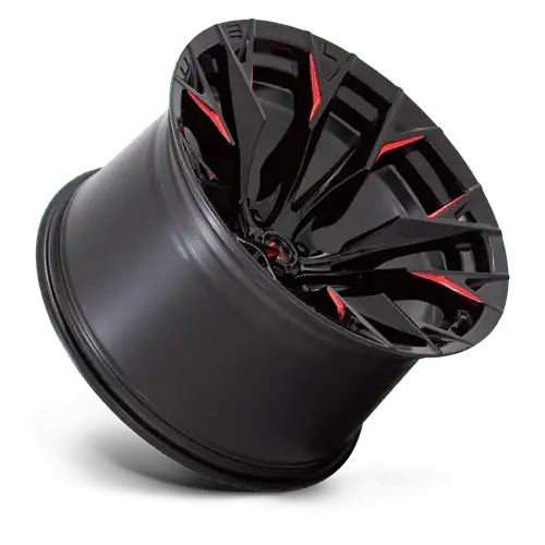 D823 20X12 5X5.0 G-BLK MILL C-RED -44MM
