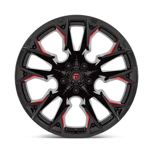 D823 20X12 5X5.0 G-BLK MILL C-RED -44MM