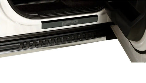 Putco 95128BPFD - Cargo Door Sill Protector Set Black Platinum 4 pc. w/Super Duty Logo