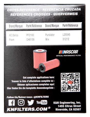 K&N HP-7005 Automotive Oil Filters