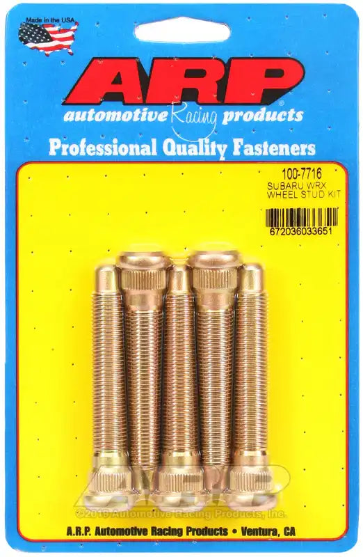 ARP Auto Racing 100-7716 Wheel Stud 12 Millimeter x 1.25 Inch Thread Size 3.000 Inc