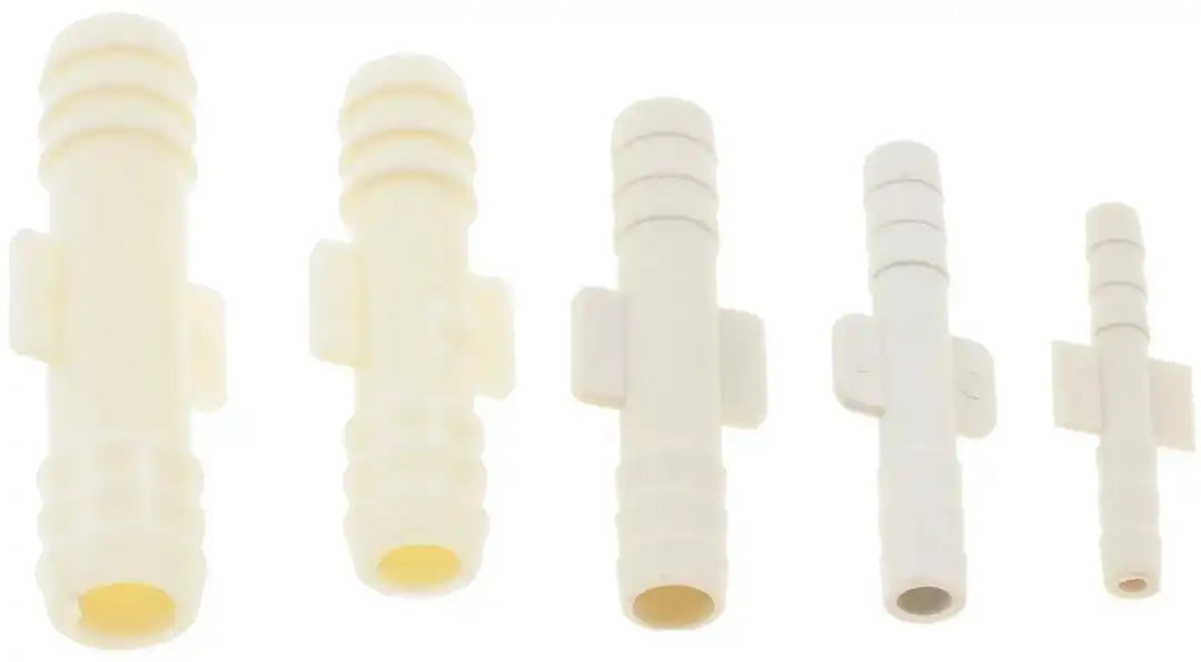 Dorman 47307 Vacuum Hose Connector Vacu-Tite ® Straight Connector 1/8 Inch Diameter and 3/16 Inch Diameter and 1/4 Inch Diameter and 5/16 Inch Diameter and 3/8 Inch Diameter White Plastic Set of 10