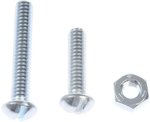 Dorman 784-610 Bolt AutoGrade ™ Stove Bolt With Nuts 1/4-20 Inch Coarse Thread 1 Inch Length and 1-1/2 Inch Length Slotted Head Natural Zinc-Plated Grade 2 Steel Set of 6