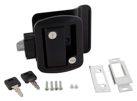 AP Products 013-570 Entry Door Latch Travel Trailer Lock Black With Keys