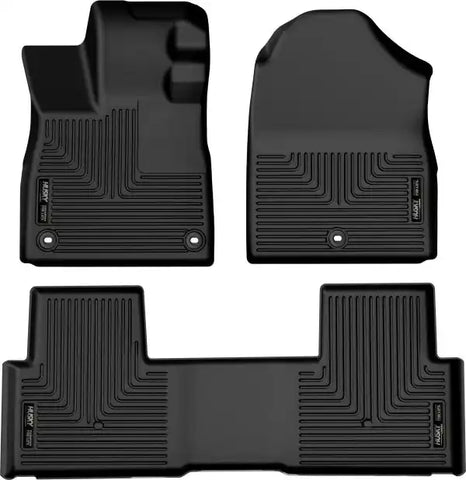Husky Liner 95821 Floor Liner WeatherBeater Molded Fit Raised Ridge Black TPO (