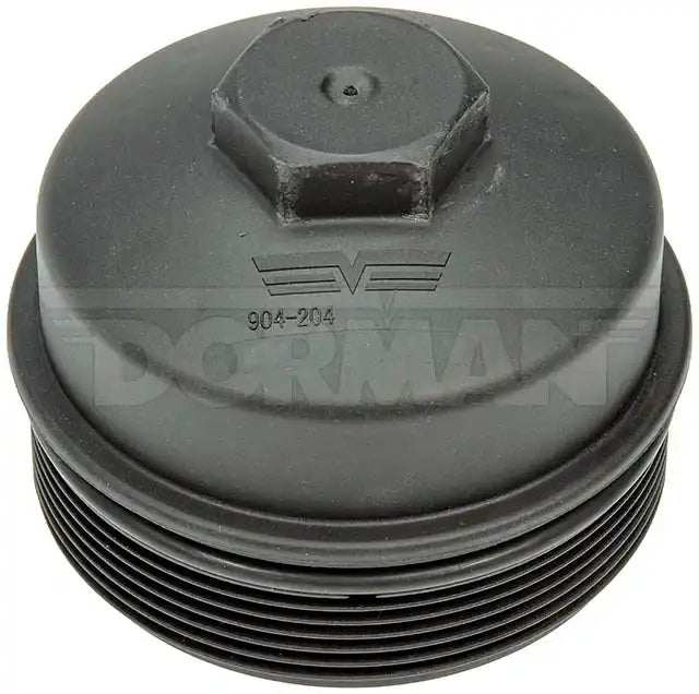 Dorman 904-204CD Fuel Filter Cap OE Solutions ™ OE Replacement 4.13 Inch Diameter 3.15 Inch Length Black Nylon Carded Frame Mounted