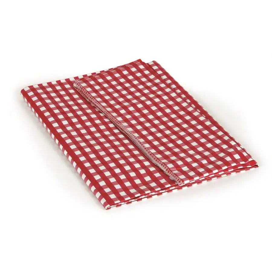 Camco 51019 Tablecloth Rectangular 52 Inch x 84 Inch Red and White Checkered Vinyl