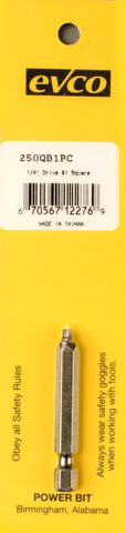AP Products 009-250QB1PC Screw Bit #1 Point Size/ 1/4 Inch x 2 Inch Bit Size Square
