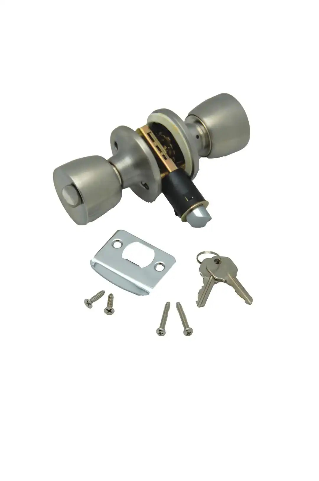 AP Products 013-220-SS Entry Door Lock Fits Standard Or Drive-In Latches Knob Type