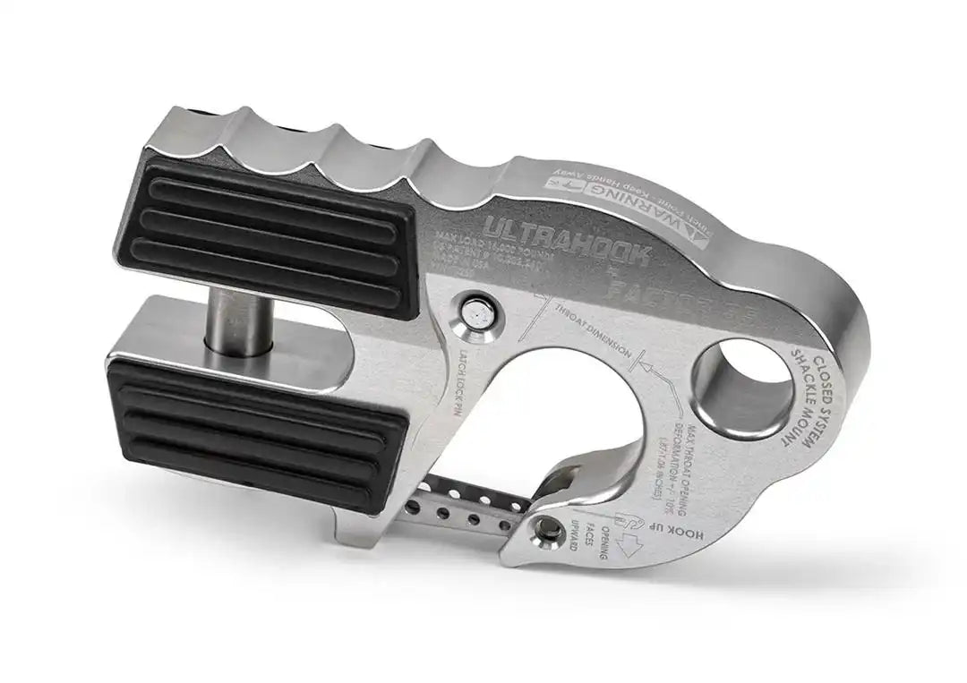 Factor 55 00250-05 Winch Clevis Hook Ultra Hook For Up To 3/8 Inch Diameter Rope Or