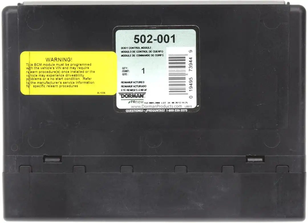 Dorman 502-001 Body Control Module OE Solutions ™ OE Replacement 7 Plug Single