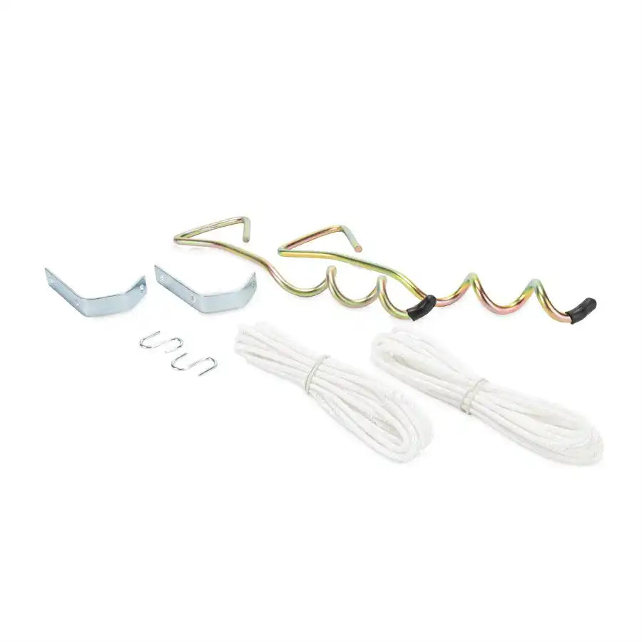 Camco 42563 Awning Anchor Awning Stabilizer Kit Corkscrew Ground Anchor With Anchor Ropes Single Kit With Anchors/ Straps/ Hooks