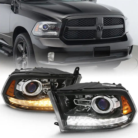 ANZO USA 111439 Headlight Assembly Halogen Bulb Projector Beam With Switchback Dayt