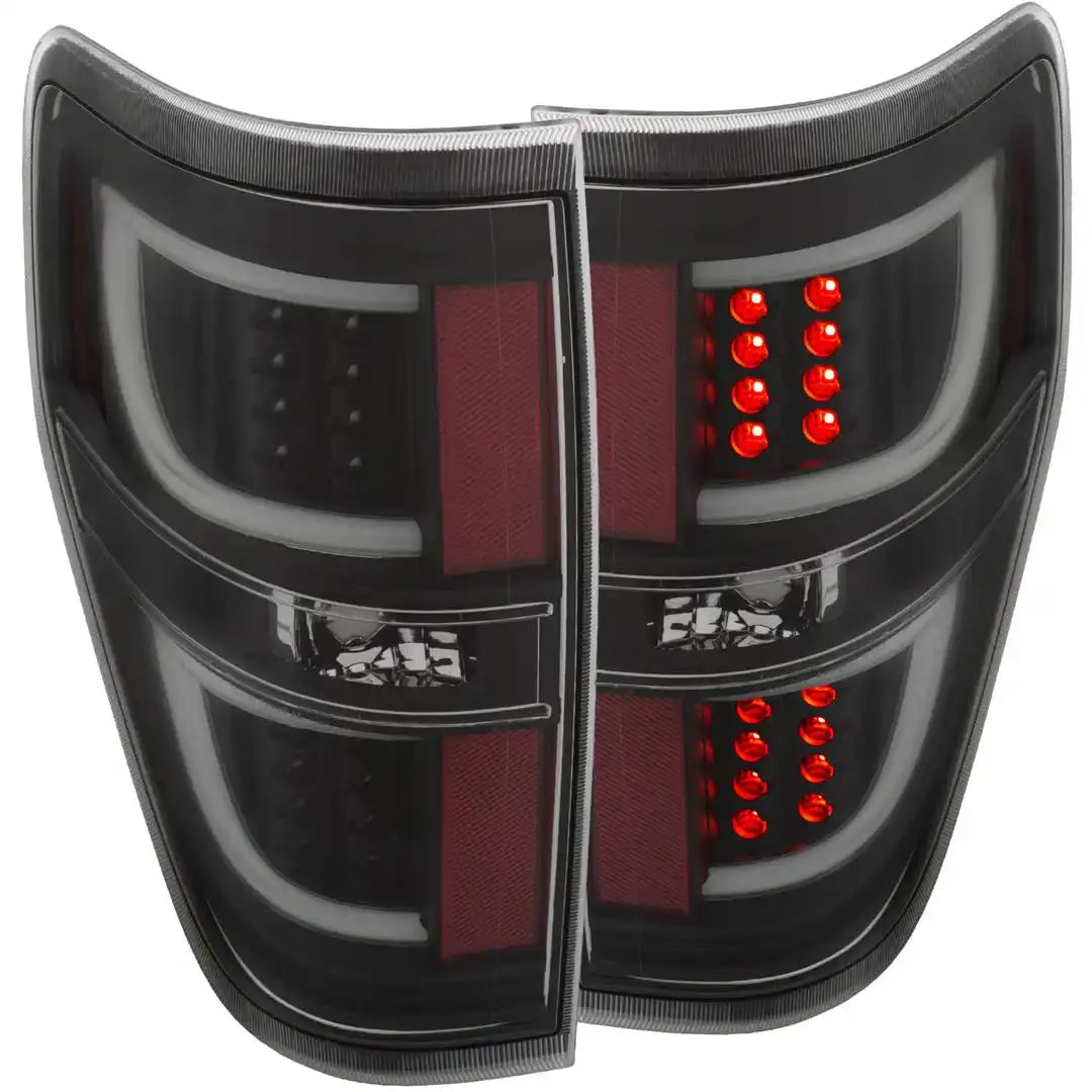 ANZO USA 311257 Tail Light Assembly LED Red/ Clear Lens Black Housing Set of 2