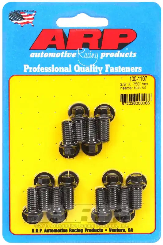 ARP Auto Racing 100-1107 Exhaust Header Bolt Universal 3/8 - 16 Inch Thread Size .