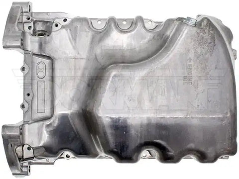 Dorman 264-810 Oil Pan OE Solutions ™ OE Replacement 19-1/2 Inch Length 18.8 Inch Width x 1 Inch To 7-1/2 Inch Depth 5.7 Quarts Aluminum With Drain Plug