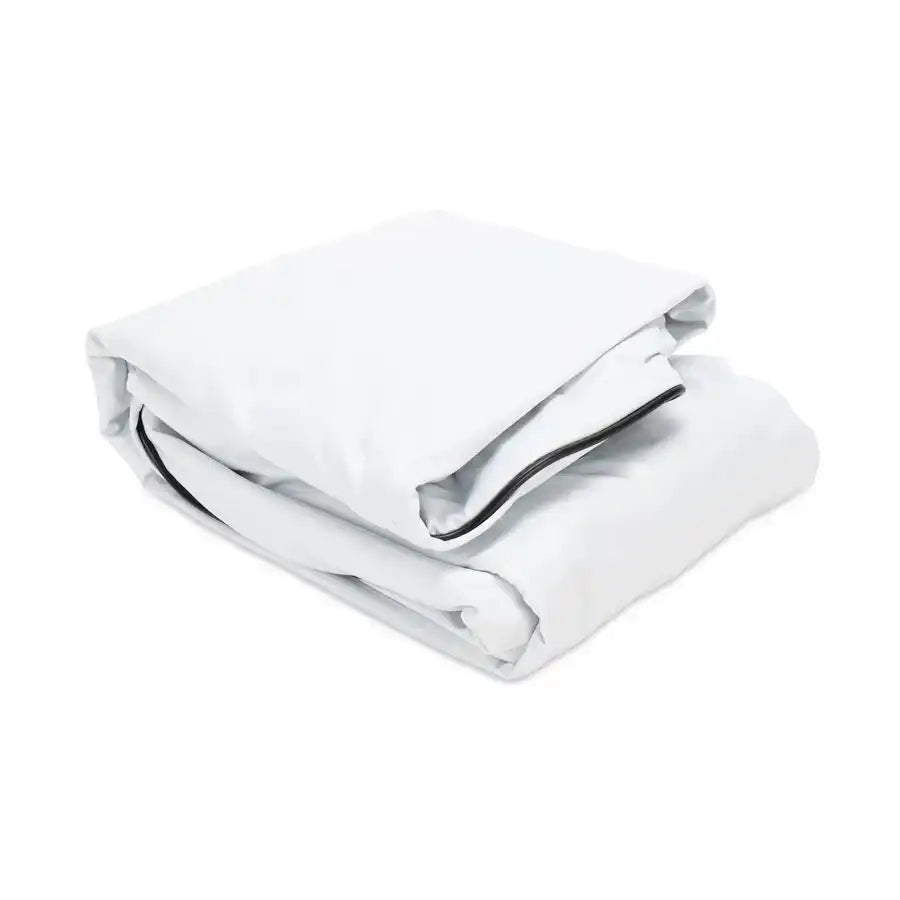 Camco 45392 Air Conditioner Cover Fits Dometic and Brisk Air Arctic White Vinyl With Locking Draw Cord Mounting