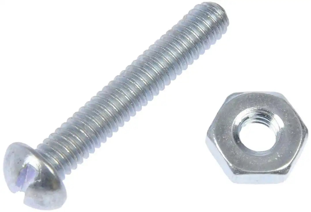 Dorman 784-710 Bolt AutoGrade ™ Standard Bolt #8 - 32 x 1 Inch Thread Size Slotted Round Natural/Zinc-Plated Steel Pack of 6