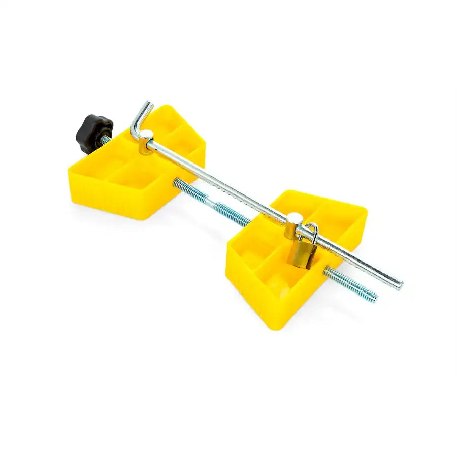 Camco 44642 Wheel Chock For Use With Tandem Tires With Lock Yellow Hard Plastic