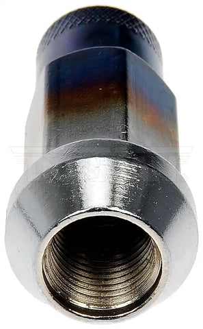 Dorman 713-285T Lug Nut AutoGrade ™ OE Replacement 1/2-20 Thread Size 1.88 Inch Overall Length 21/32 Inch Hex Size 60 Degree Conical Seat Open End Right Hand Thread Ti-Blue Carbon Steel Pack Of 20