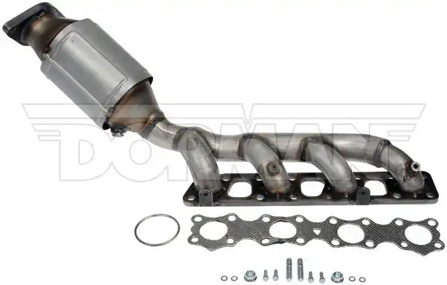 Dorman 674-649 Catalytic Converter OE Solutions ™ OE Replacement Stainless Steel 30 Inch Length CARB Compliant: No With Integrated Exhaust Manifold