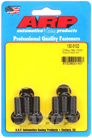 ARP Auto Racing 130-3102 Motor Mount Bolt For Use With Chevy V6/ V8 Hex Style Head 