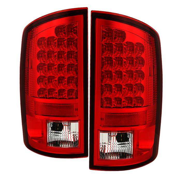 Spyder Automotive 5002570 Tail Light Assembly LED Red/ Clear Lens Chrome Plated Ho