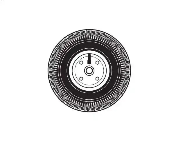 Barker Mfg. 32347 Portable Waste Holding Tank Wheel For 25/ 32 And 42 Gallon 4 Wheel
