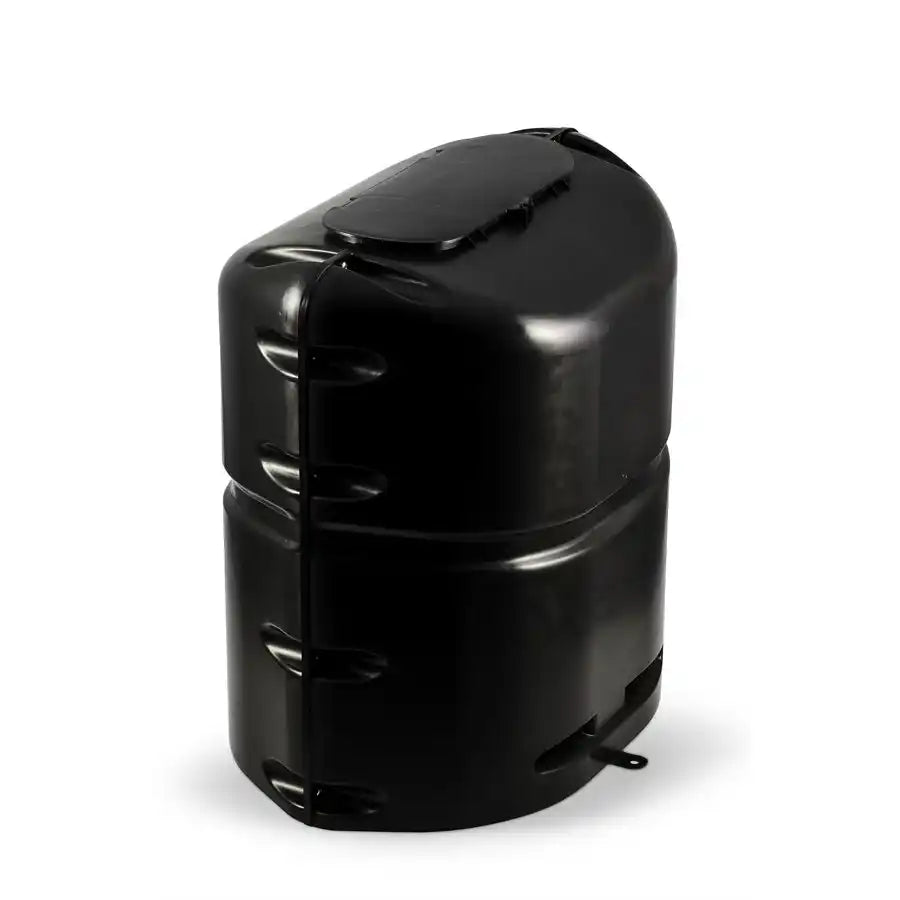 Camco 40565 Propane Tank Cover For Single 20 Pound Tank While Mounted Protection From Flying Debris and UV Rays Black Polypropylene
