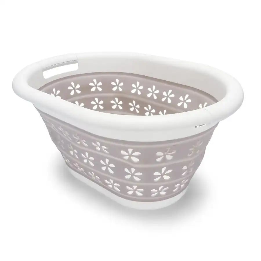 Camco 51951 Collapsible Container Utility Basket 14-1/2 Inch Width x 19-3/4 Inch Length 2-1/2 Inch Height When Collapsed/ 10 Inch Height When Expanded