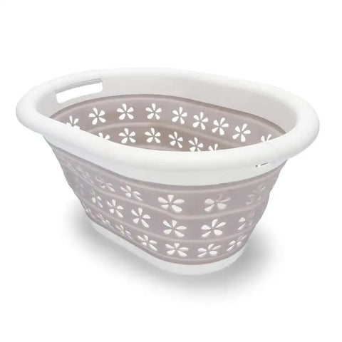 Camco 51951 Collapsible Container Utility Basket 14-1/2 Inch Width x 19-3/4 Inch Length 2-1/2 Inch Height When Collapsed/ 10 Inch Height When Expanded