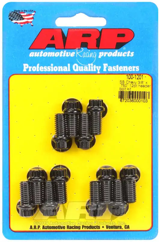 ARP Auto Racing 100-1201 Exhaust Header Bolt For Use With Chevy Small Block 3/8 - 1