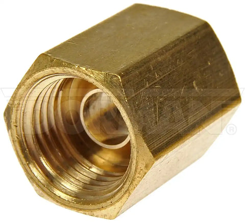 Dorman 785-312D Tube End Fitting Nut OE Solutions ™ 1/4 Inch Outer Diameter 0.64 Inch Length Brass Pack Of 2 Clamshell Package