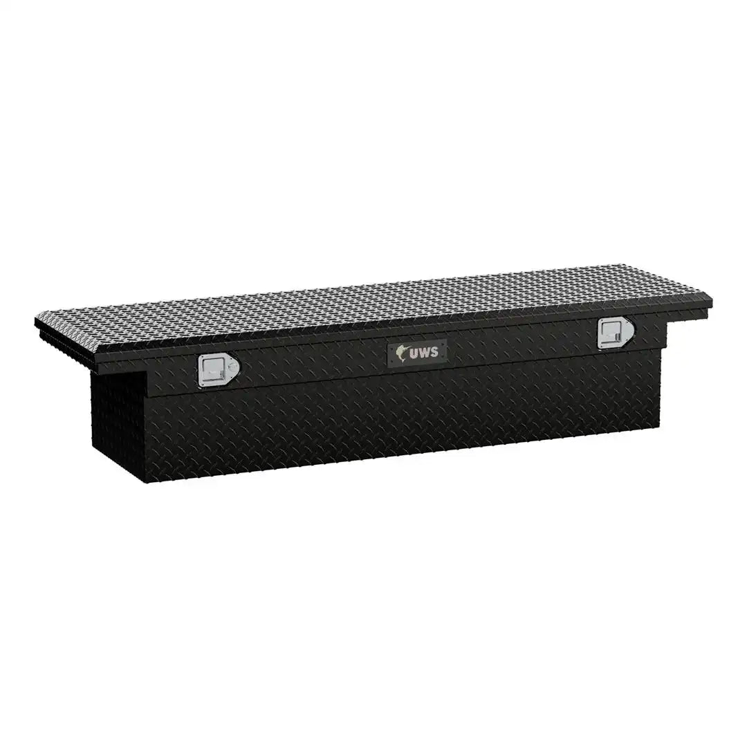 UWS TBS-69-LP-BLK Tool Box Crossover Low Profile Single Lid Diamond Tread Black 